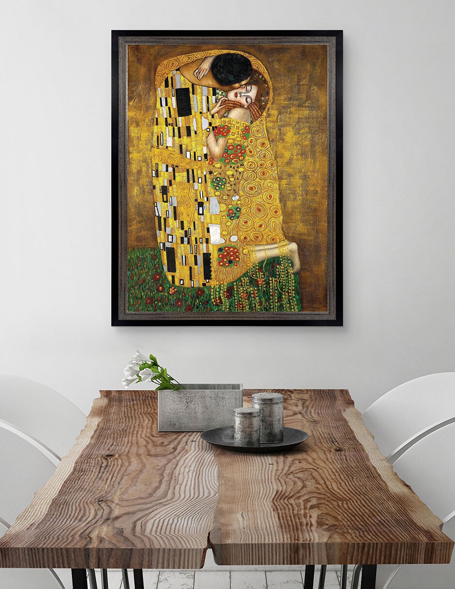 Cuadro decorativo El Beso Eterno De Gustav Klimt técnica mixta