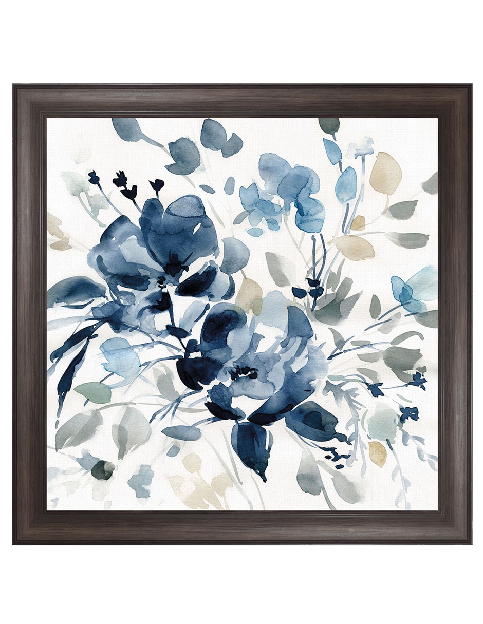 Cuadro decorativo Jardín índigo II de Carol Robinson técnica mixta