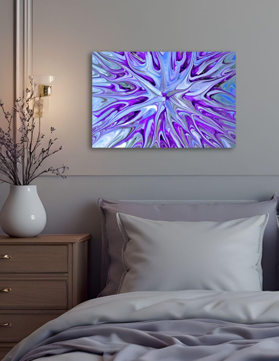 Cuadro decorativo Abstracto Violeta Cromada 2