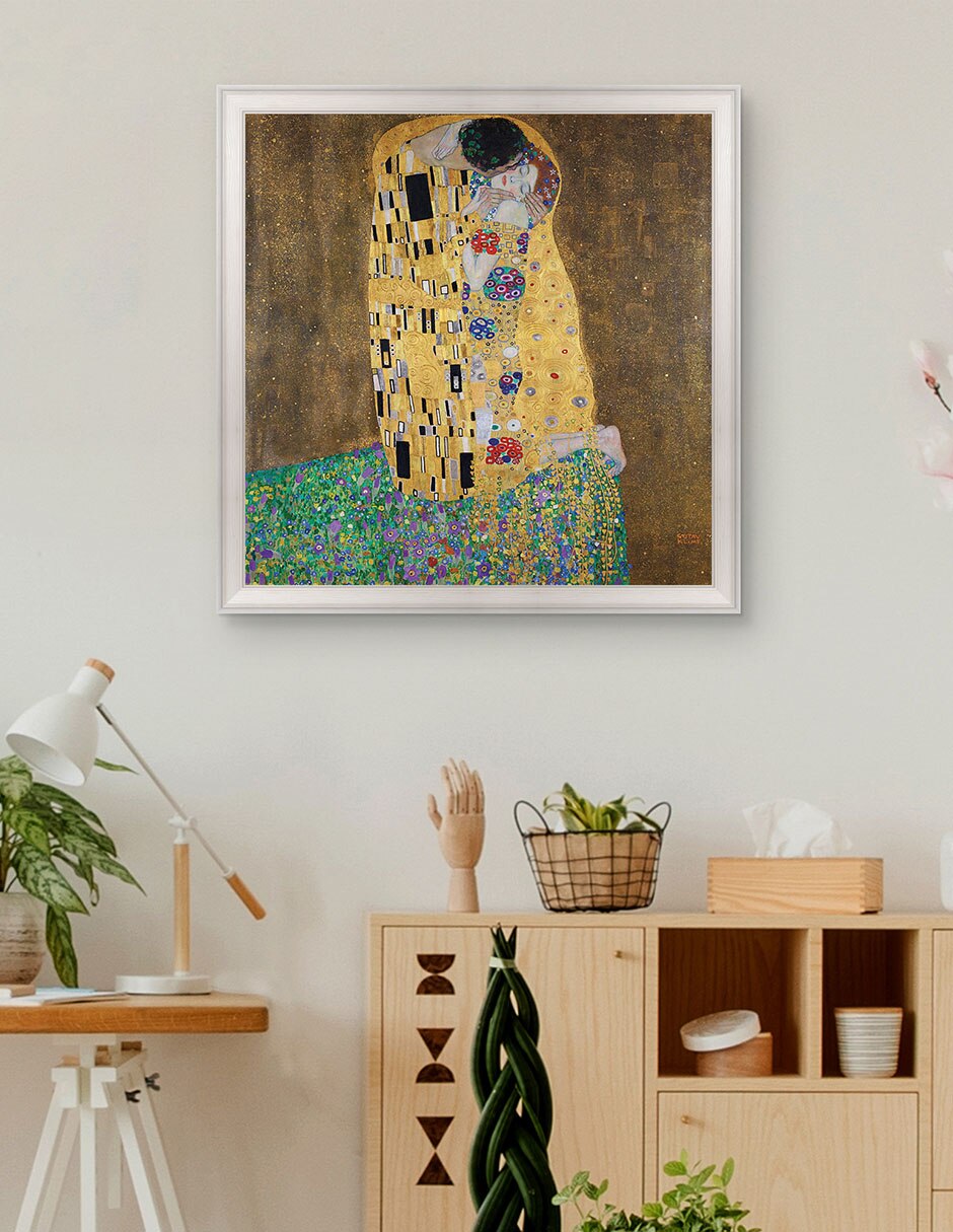 Cuadro decorativo El Beso De Gustav Klimt técnica mixta