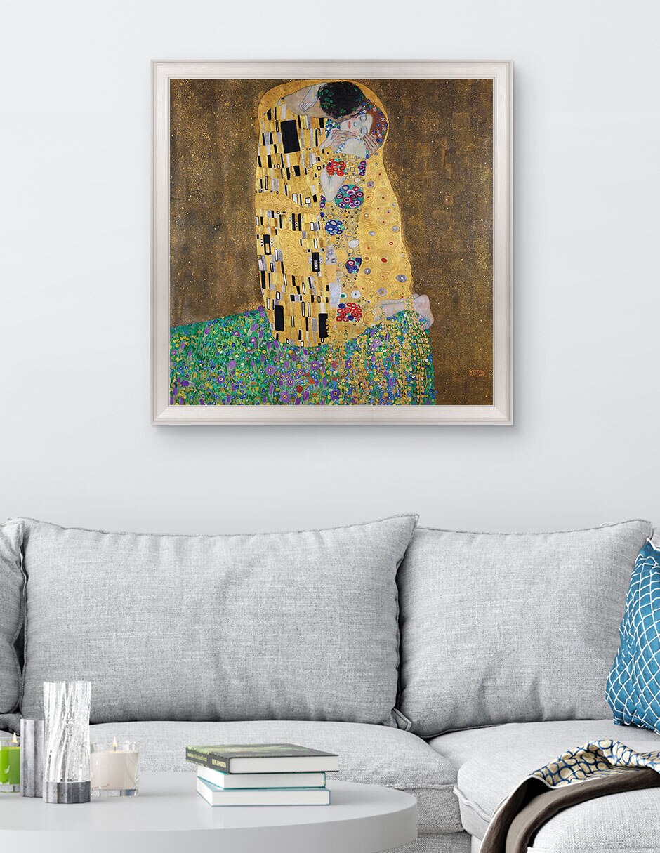 Cuadro decorativo El Beso De Gustav Klimt técnica mixta