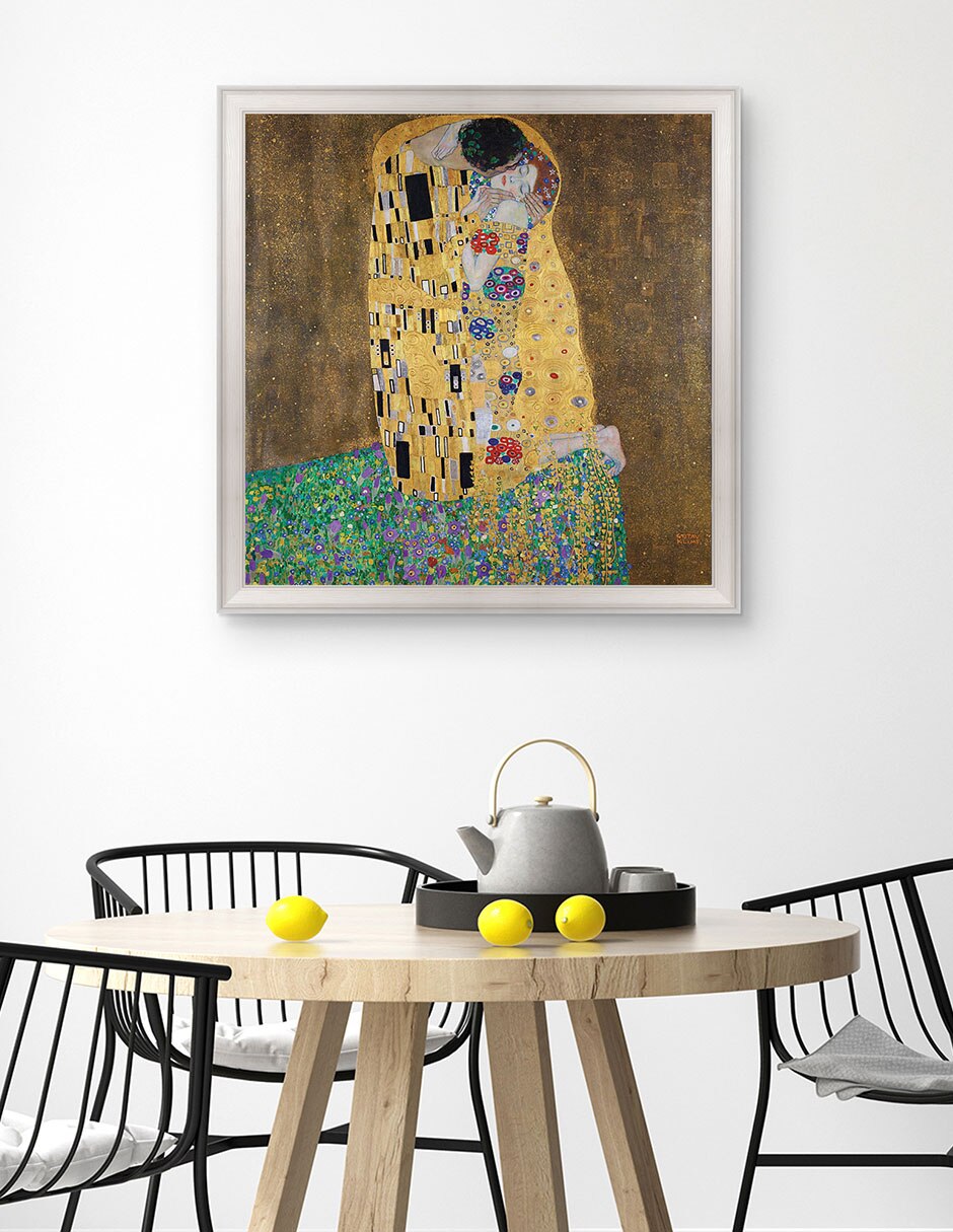Cuadro decorativo El Beso De Gustav Klimt técnica mixta