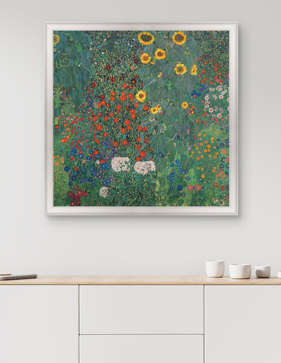 Cuadro decorativo Jardín Con Girasoles De Gustav Klimt técnica mixta