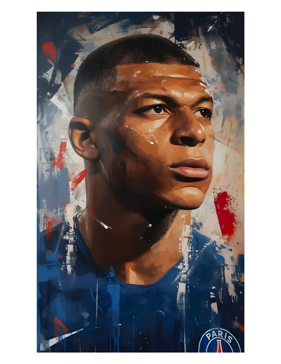 Cuadro decorativo Fútbol Mbappé 80x120cm