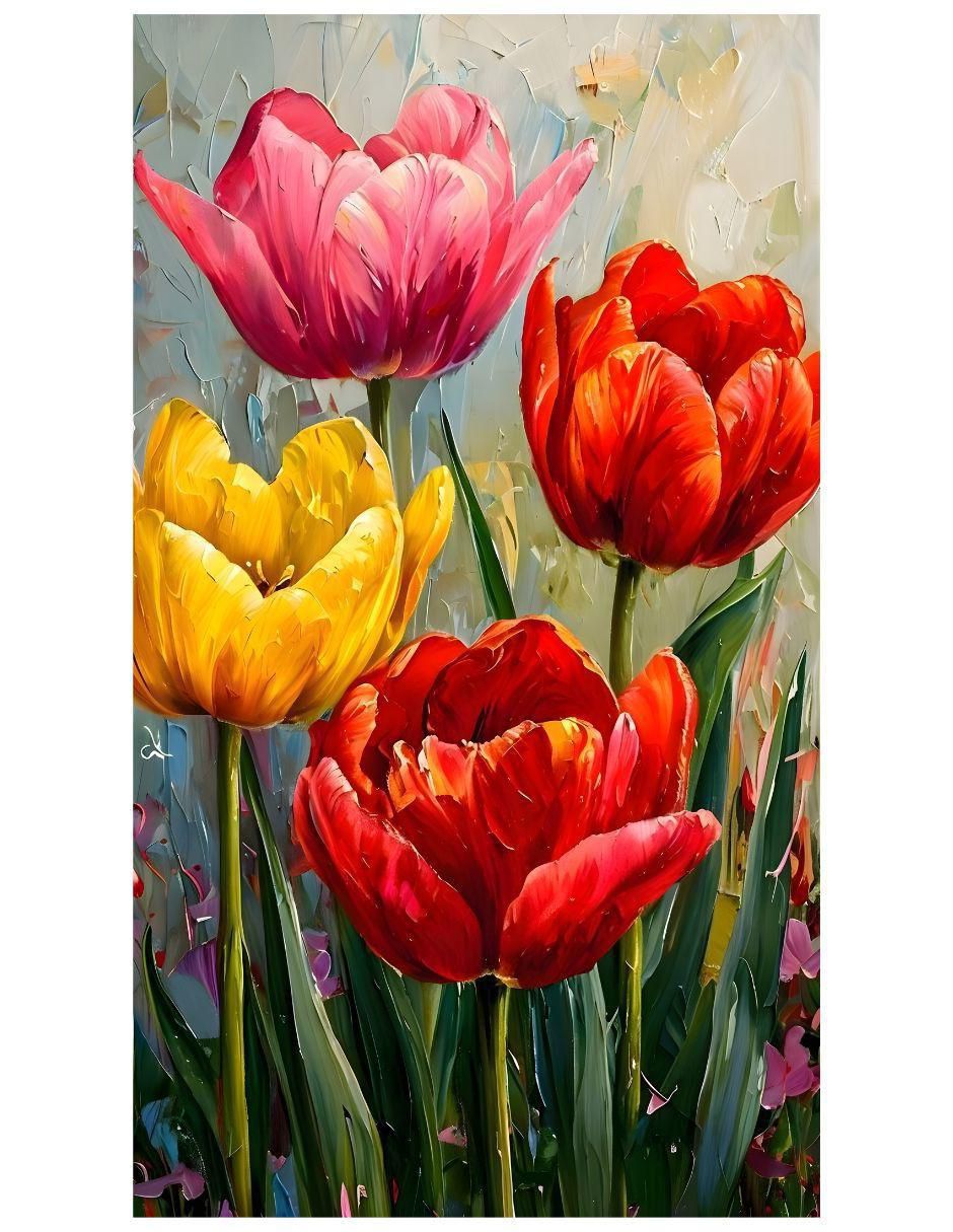 Cuadro decorativo Planta Tulipanes 1
