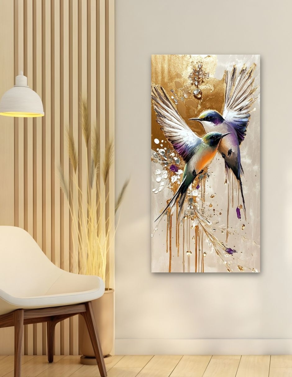 Cuadro decorativo Generica Animal colibríes 70x100cm