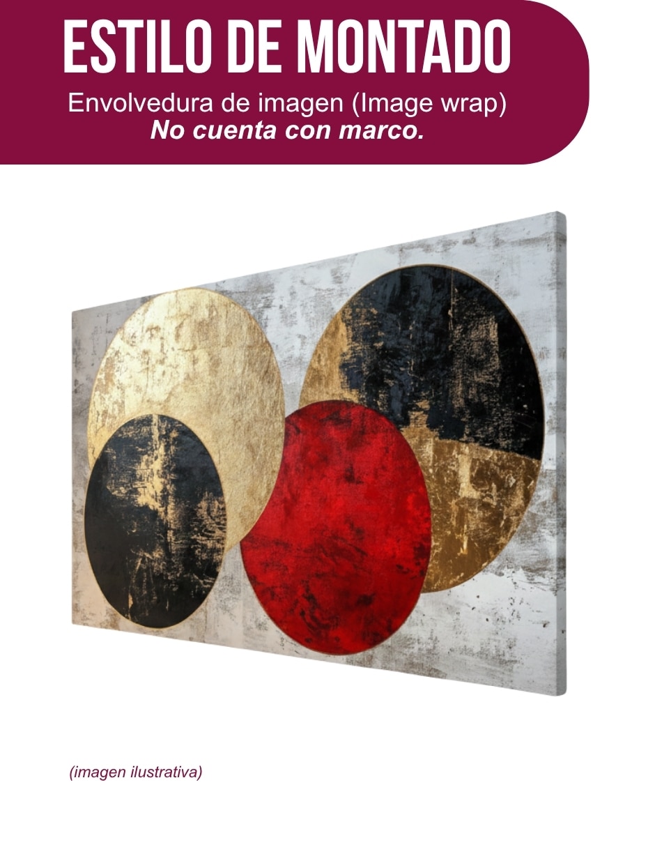 Cuadro decorativo Generica Geométrico esferas aureas 70x100cm