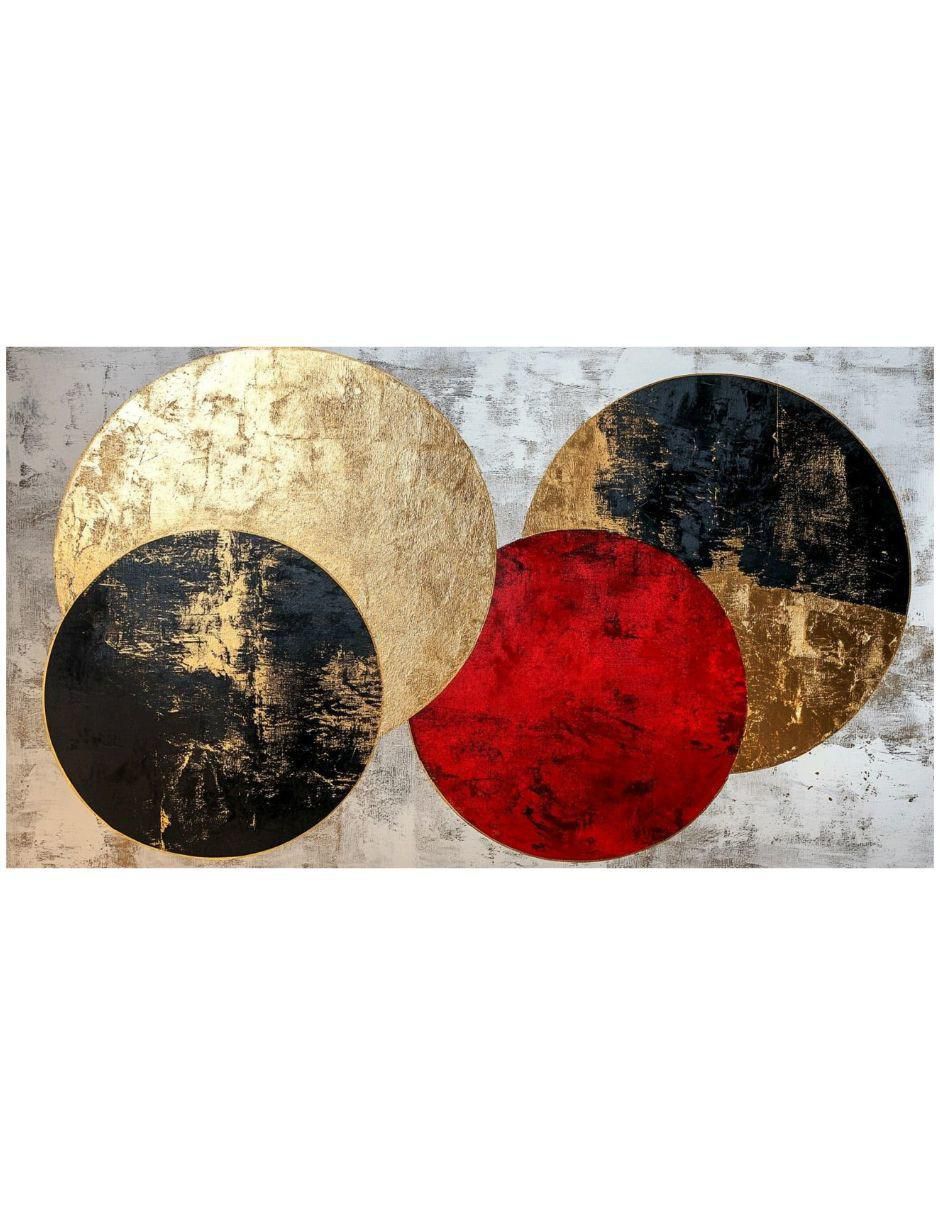 Cuadro decorativo Generica Geométrico esferas aureas 70x100cm
