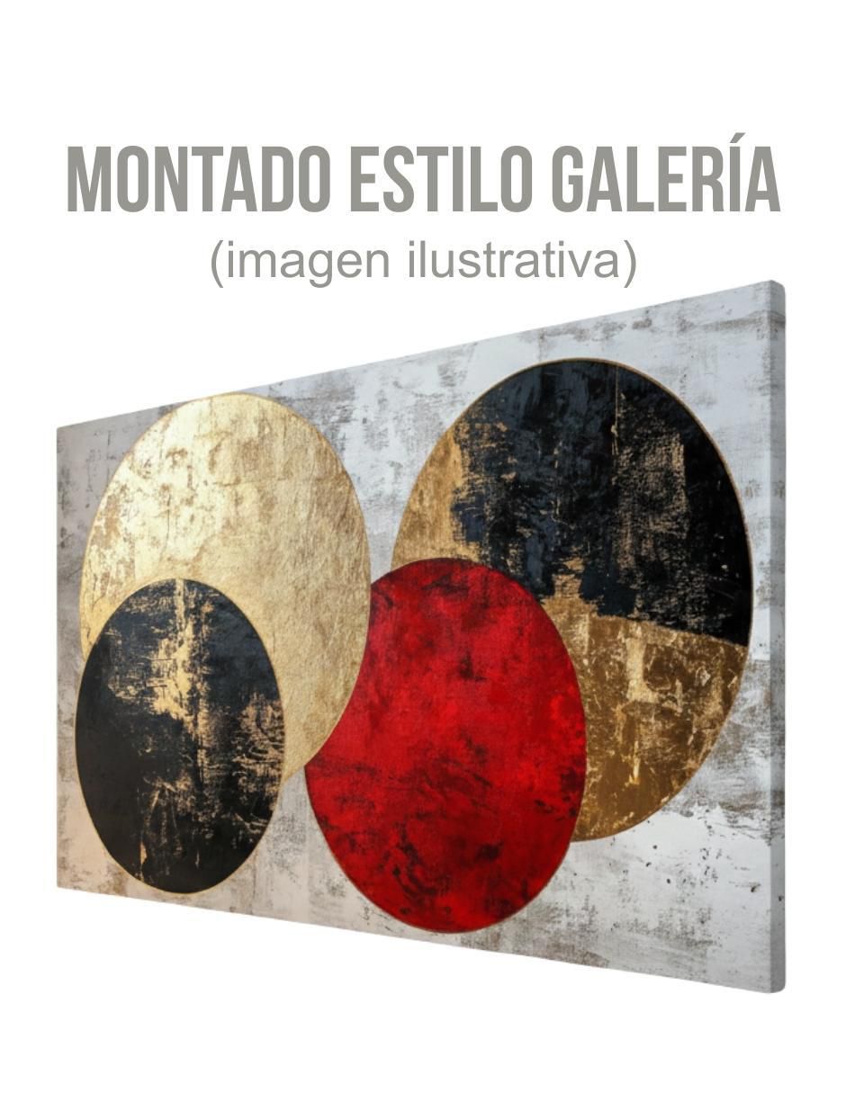 Cuadro decorativo Geométrico Esferas Aureas 70x100cm 3