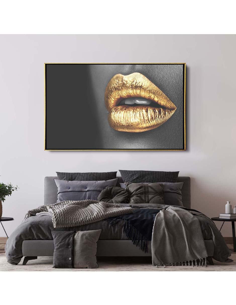 Cuadro decorativo canvas art m x labios brillantes 3