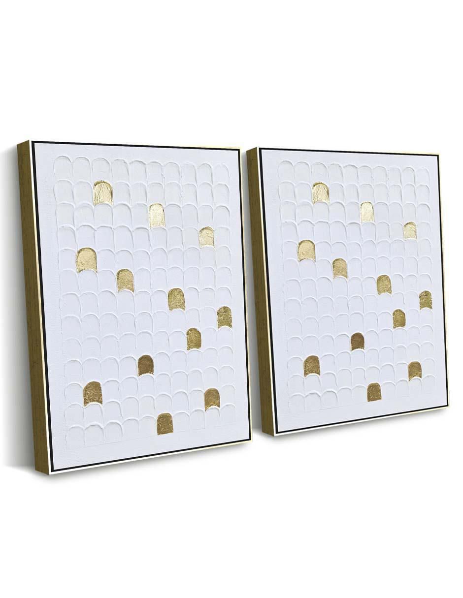Cuadro decorativo canvas art mx gota con hoja de oro
