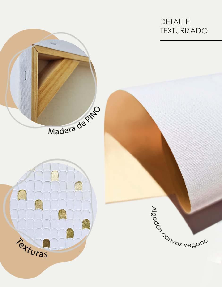 Cuadro decorativo canvas art mx gota con hoja de oro