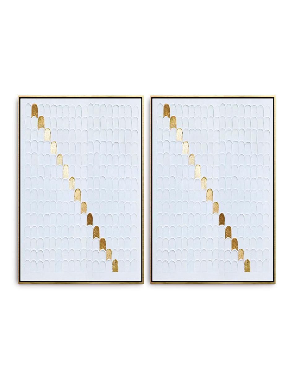 Cuadro decorativo canvas art mx gota con hoja de oro