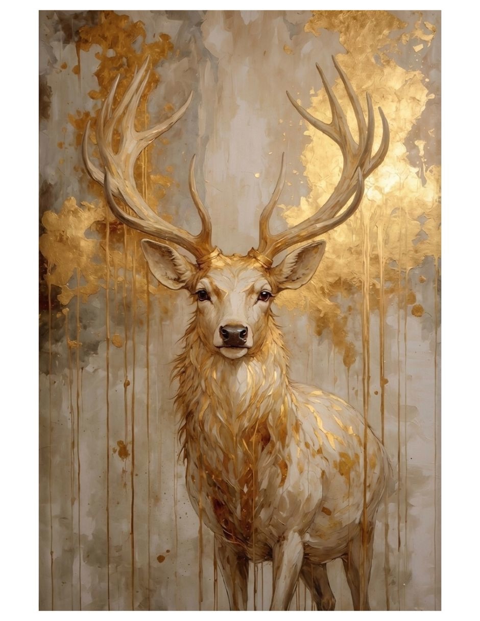 Cuadro decorativo Generica Animal venado ocre