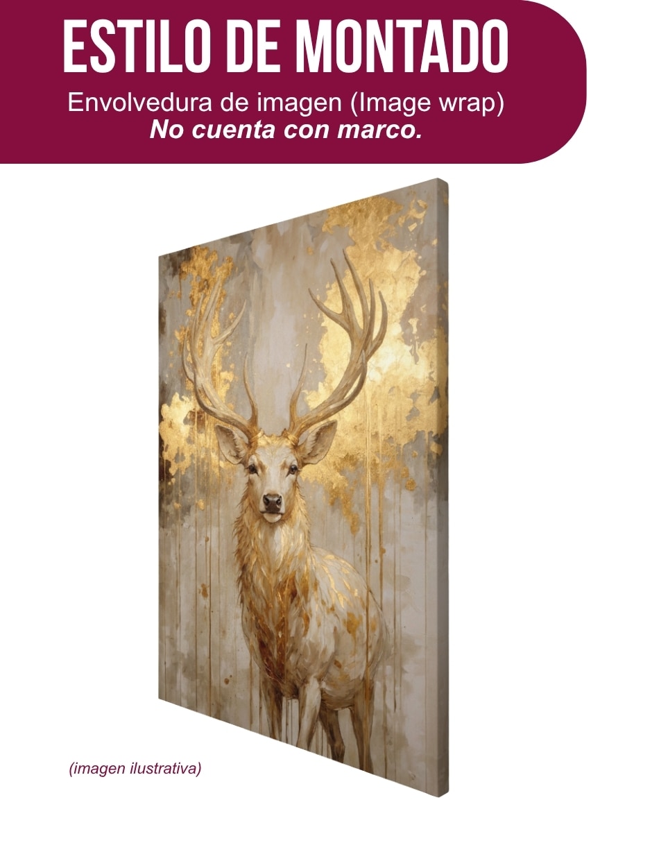 Cuadro decorativo Generica Animal venado ocre