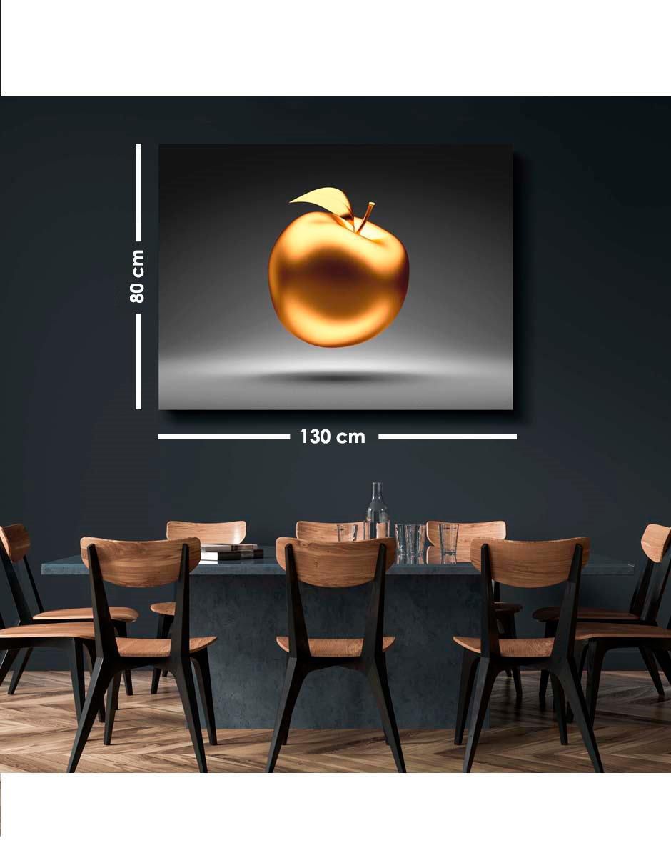 Cuadro decorativo Manzana Lujosa en negro con Barniz a Registro 5