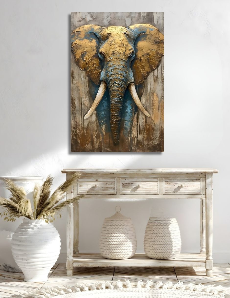 Cuadro decorativo Animal Elefante Ocre Cuadro decorativo Animal Elefante Ocre