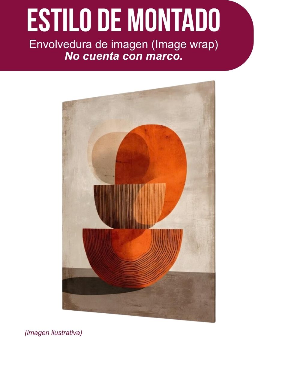 Cuadro decorativo geométrico equilibrio de arcilla 2