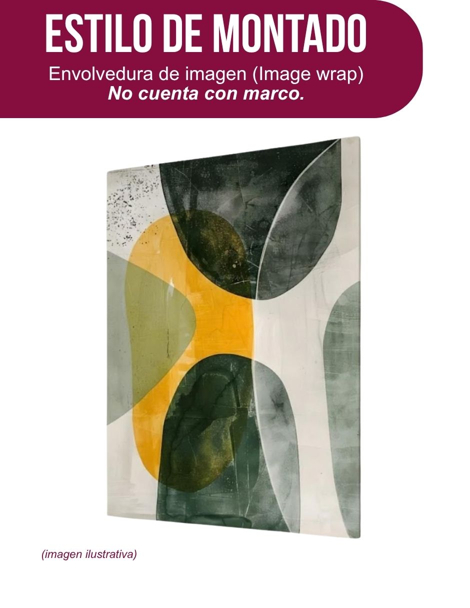 Cuadro decorativo generica geométrico musgo y arena