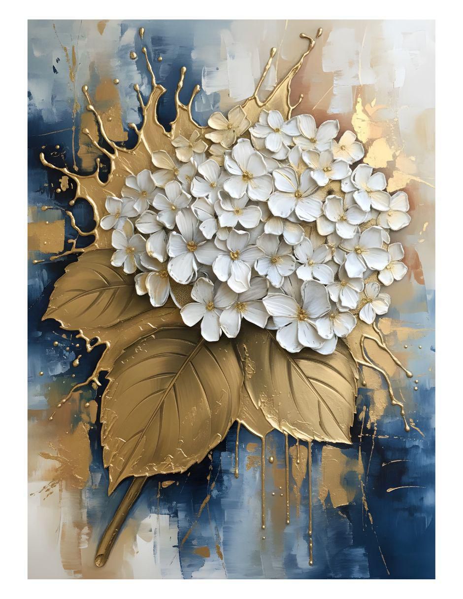 Cuadro decorativo Pétalos Dorados 1