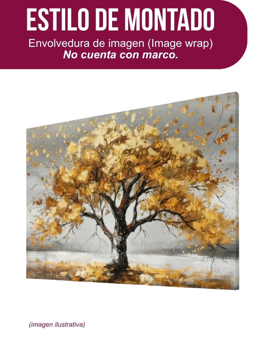 Cuadro decorativo Bosque Dorado 7
