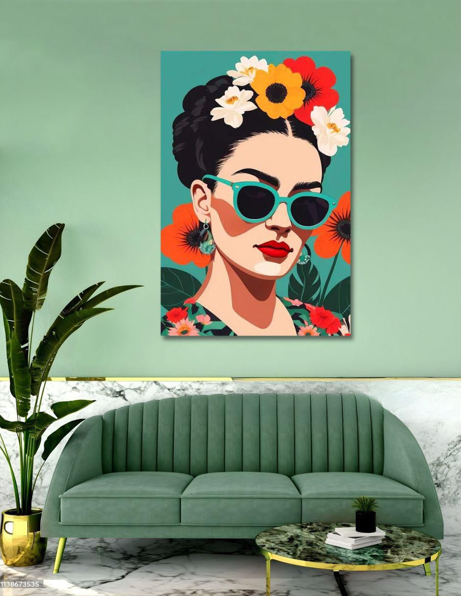 Cuadro decorativo Impreso Abstracto 60x80cm Frida Kahlo 2