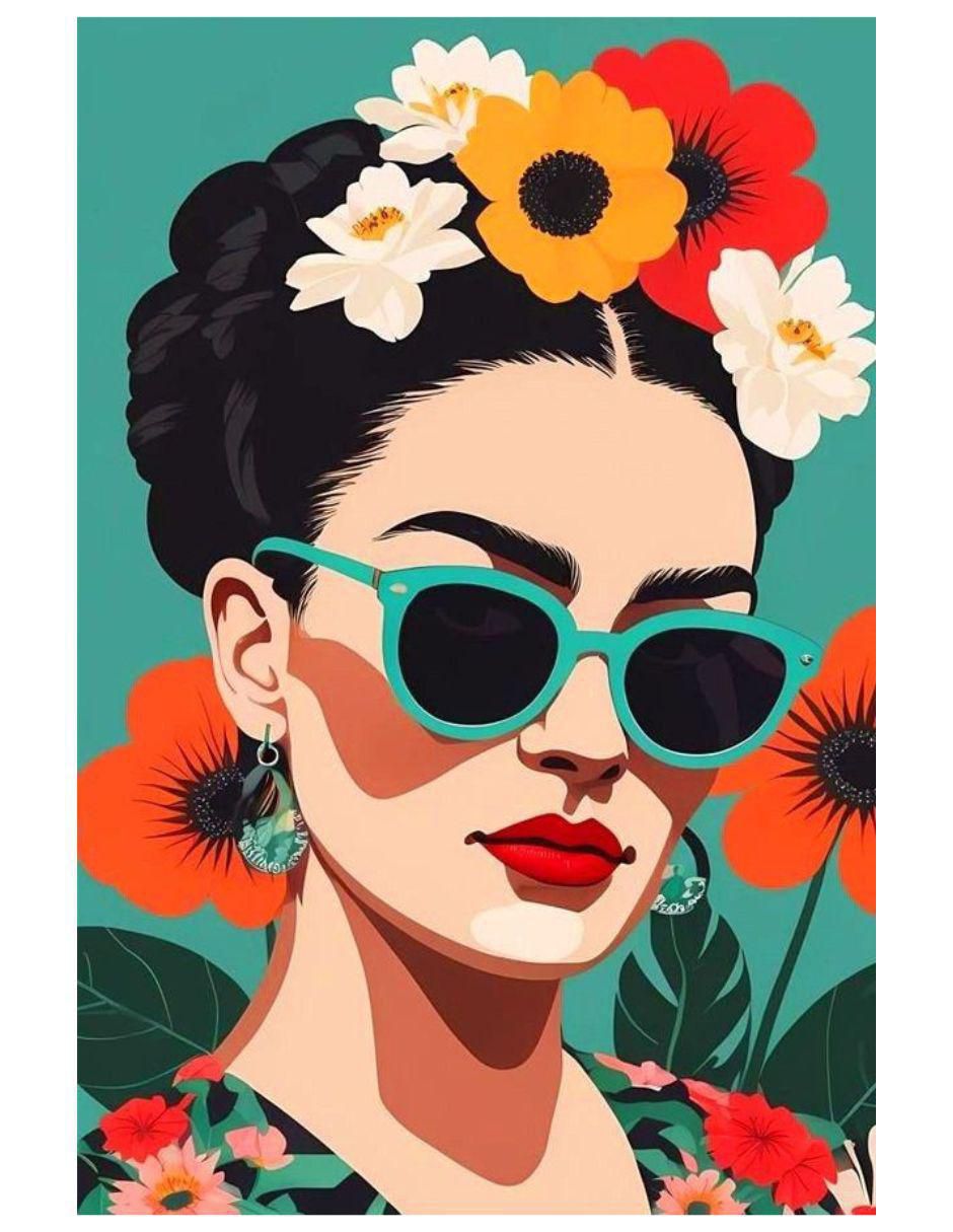 Cuadro decorativo Impresión Abstracto Frida Kahlo Cuadro decorativo Impresión Abstracto Frida Kahlo