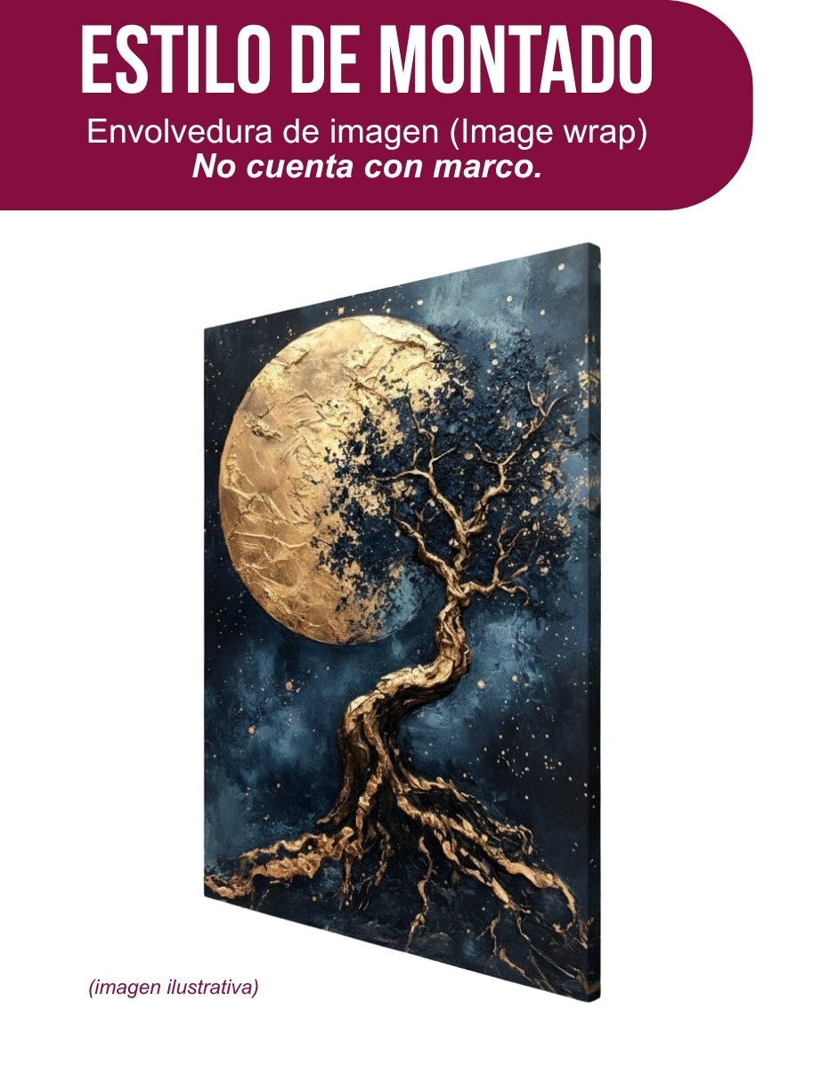 Cuadro decorativo Generica Eclipse Dorado