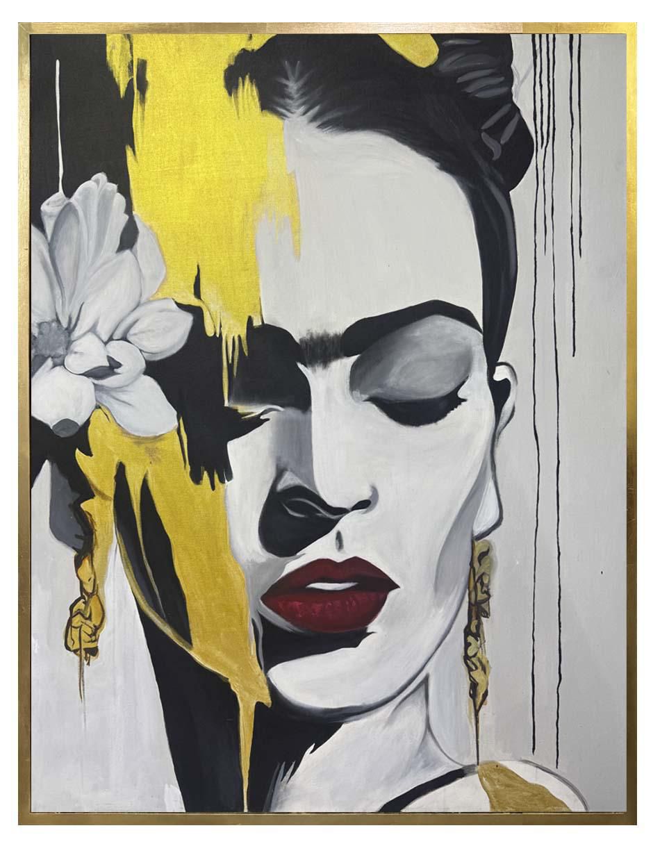 Pintura Frida Ii técnica acrílico Rostros