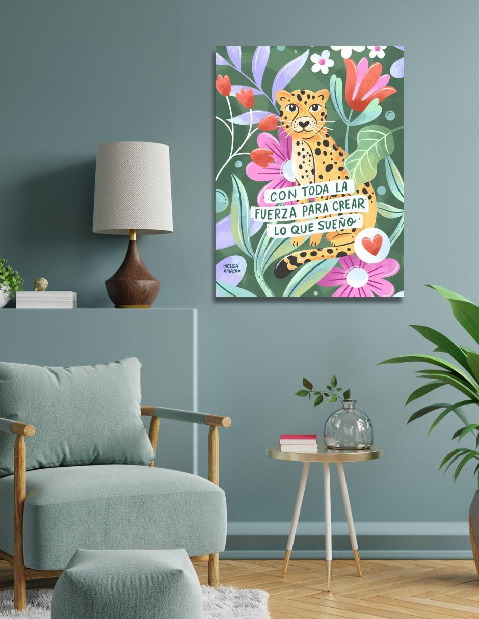 Cuadro decorativo Frase Motivadora Con Toda La Fuerza Para Crear 2