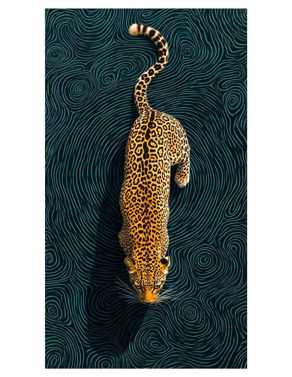 Cuadro decorativo Generica Felino abstracto impreso