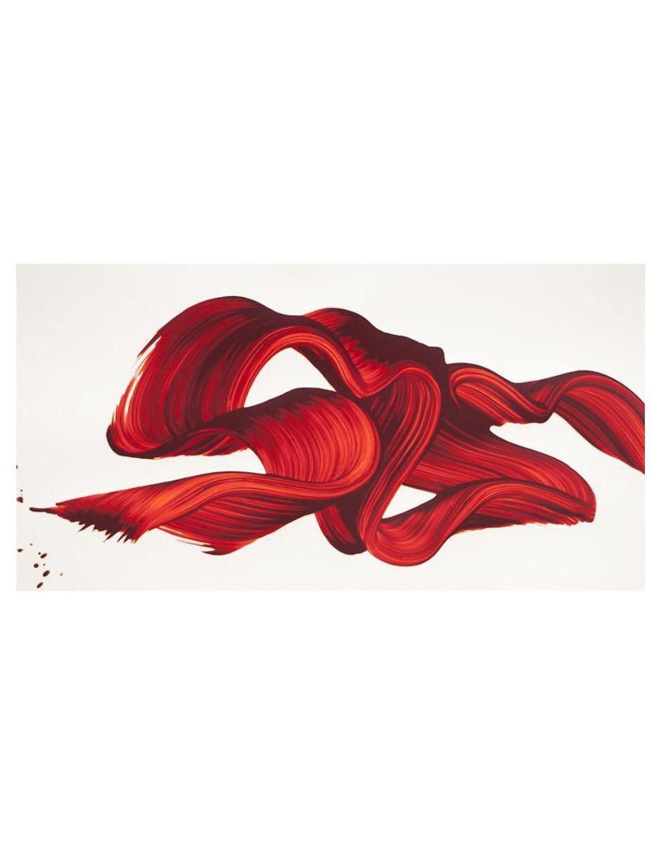 Cuadro decorativo Generica Abstracto impreso ondas rojas