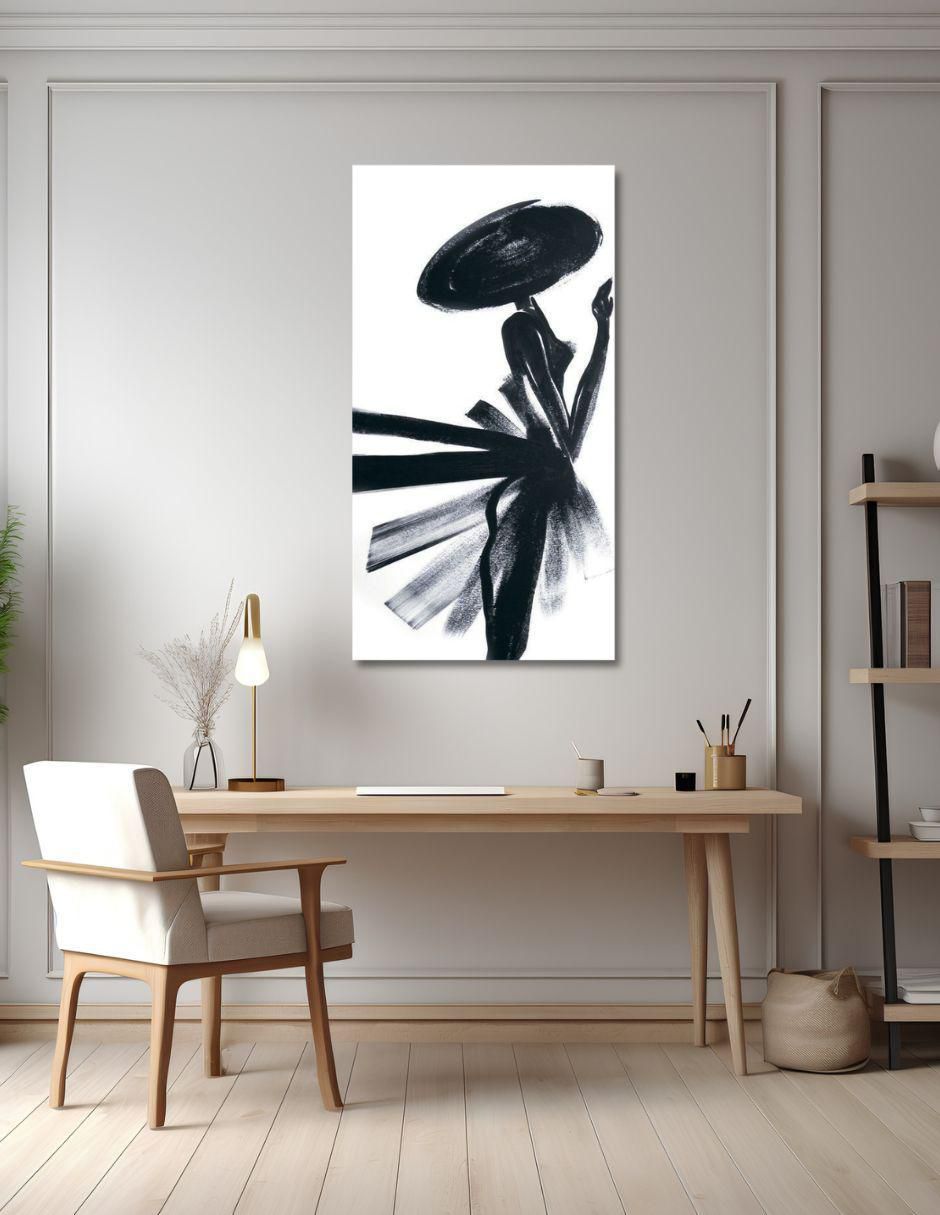Cuadro decorativo Generica Abstracto impreso dama negra