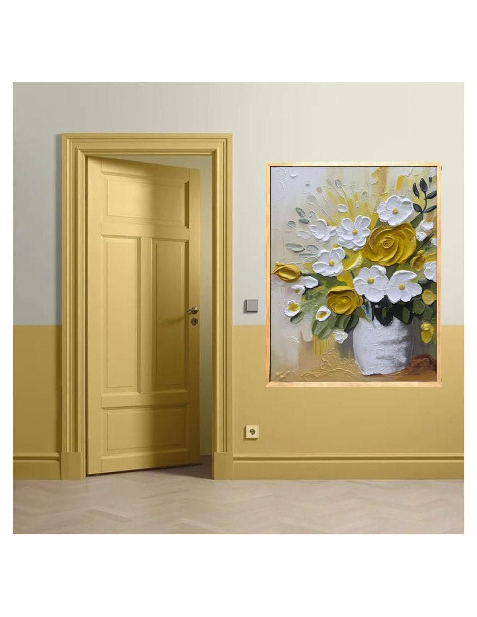 Pintura florero "técnica" técnica mixta jackies mirrors flores