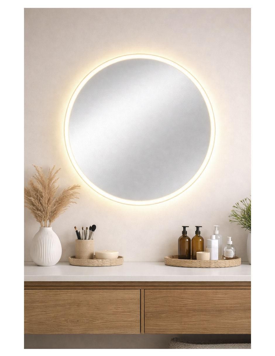 Espejo con luz jackies mirrors circular esmerilado