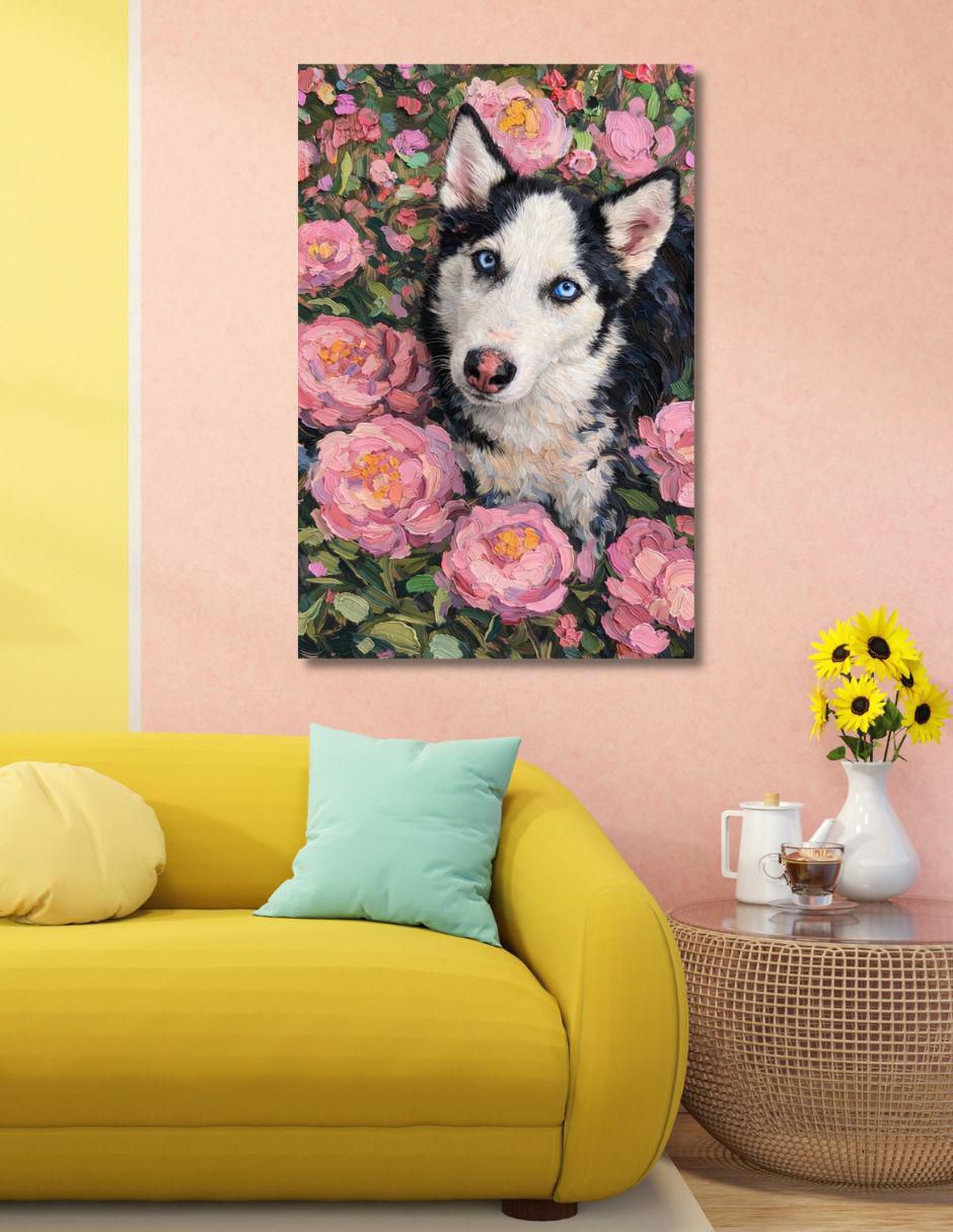 Cuadro decorativo Perro Husky 5