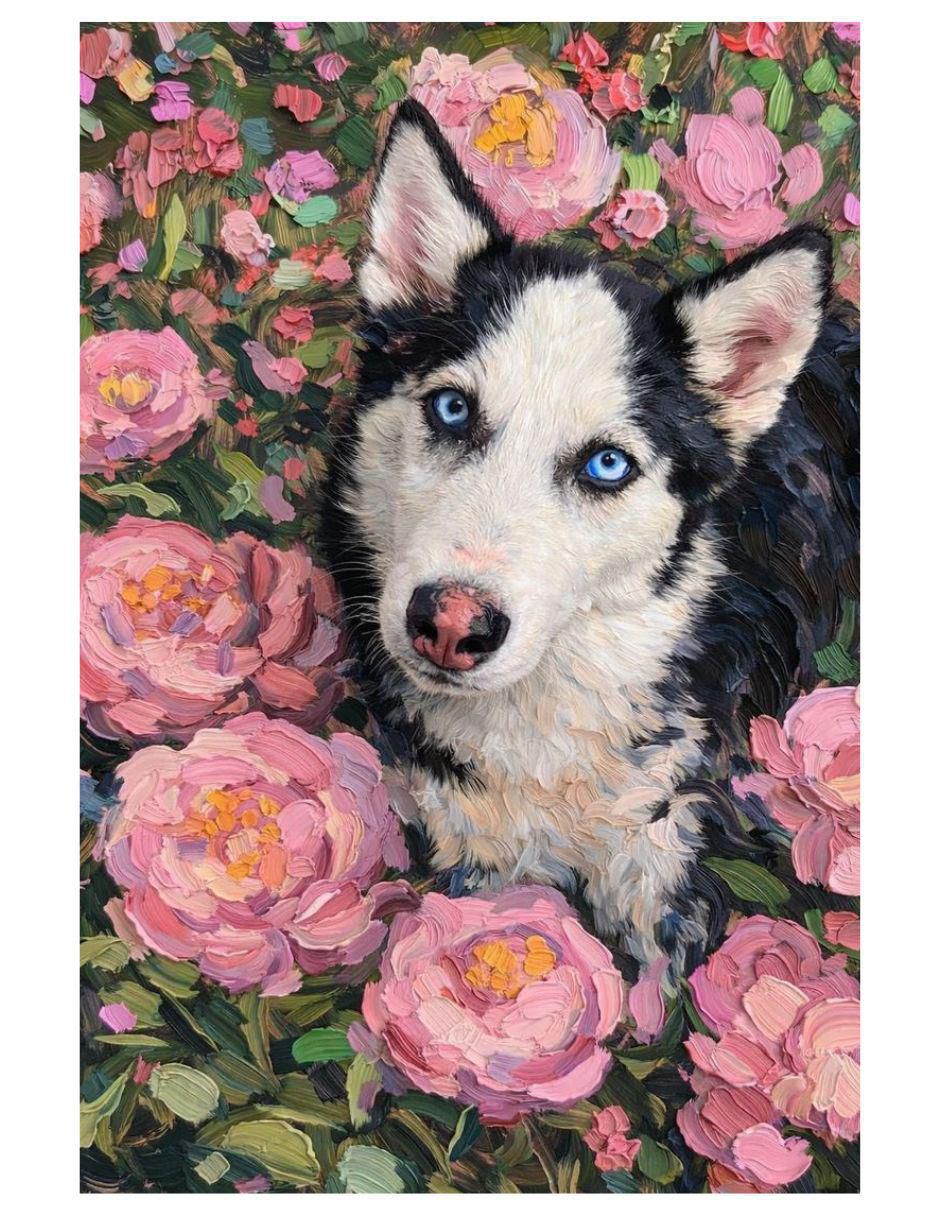Cuadro decorativo Perro Husky
