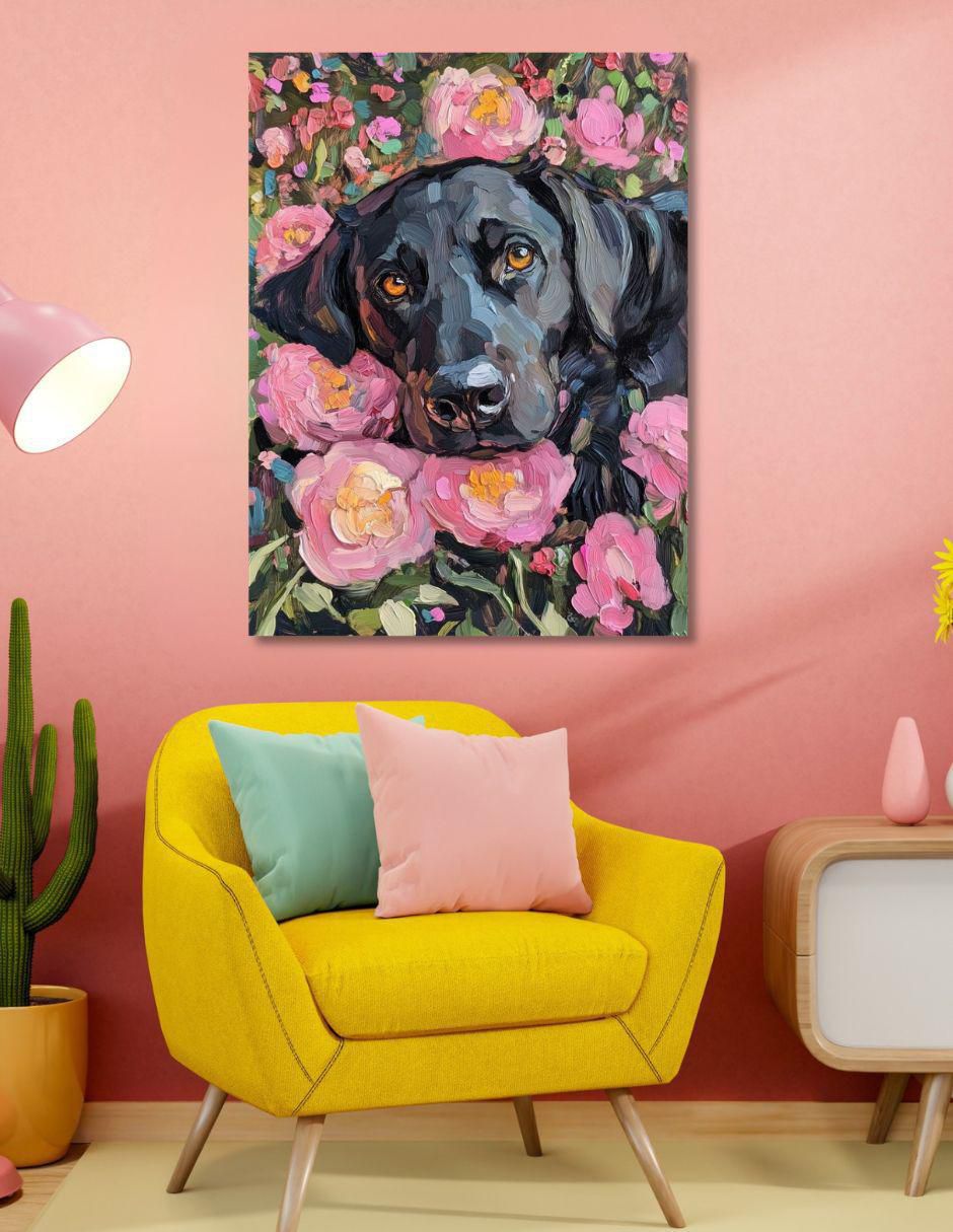 Cuadro decorativo impresión perro labrador 5