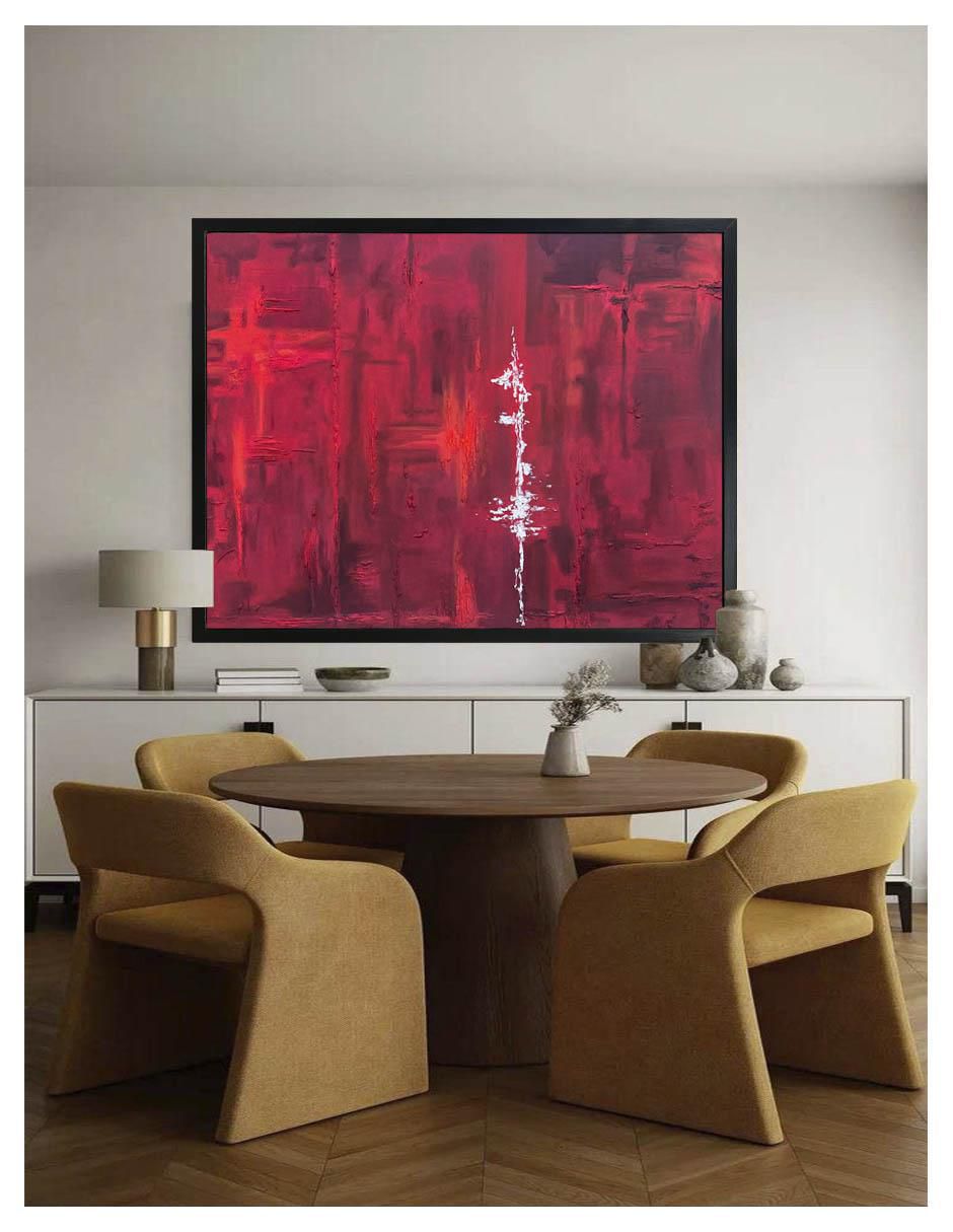 Pintura pulso rojo "técnica" técnica mixta jackies mirrors abstractos