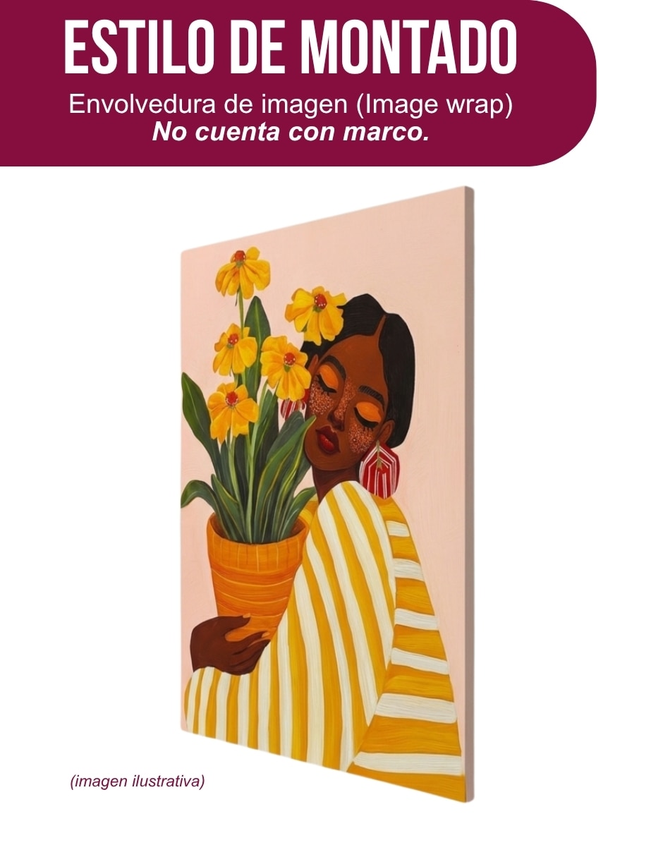 Cuadro decorativo generica impresión abrazo floral
