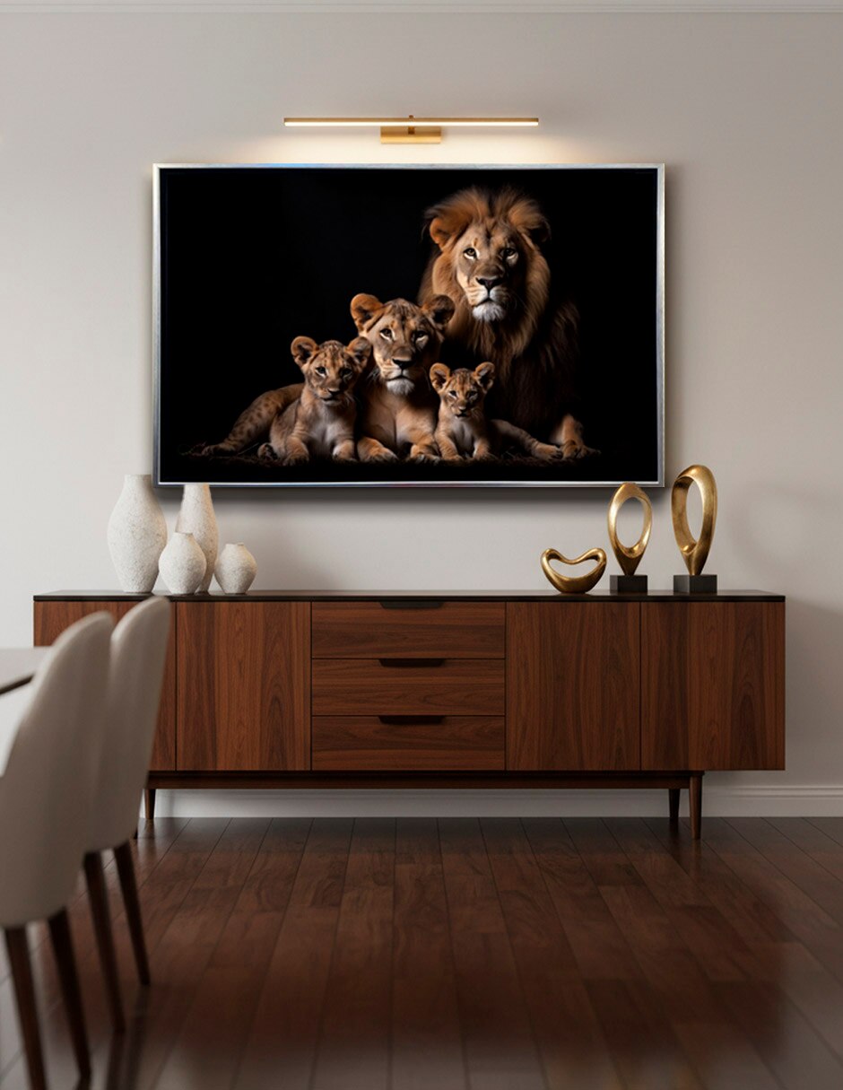 Cuadro decorativo leones de la selva calidad técnica impresión sublimacion premium 2