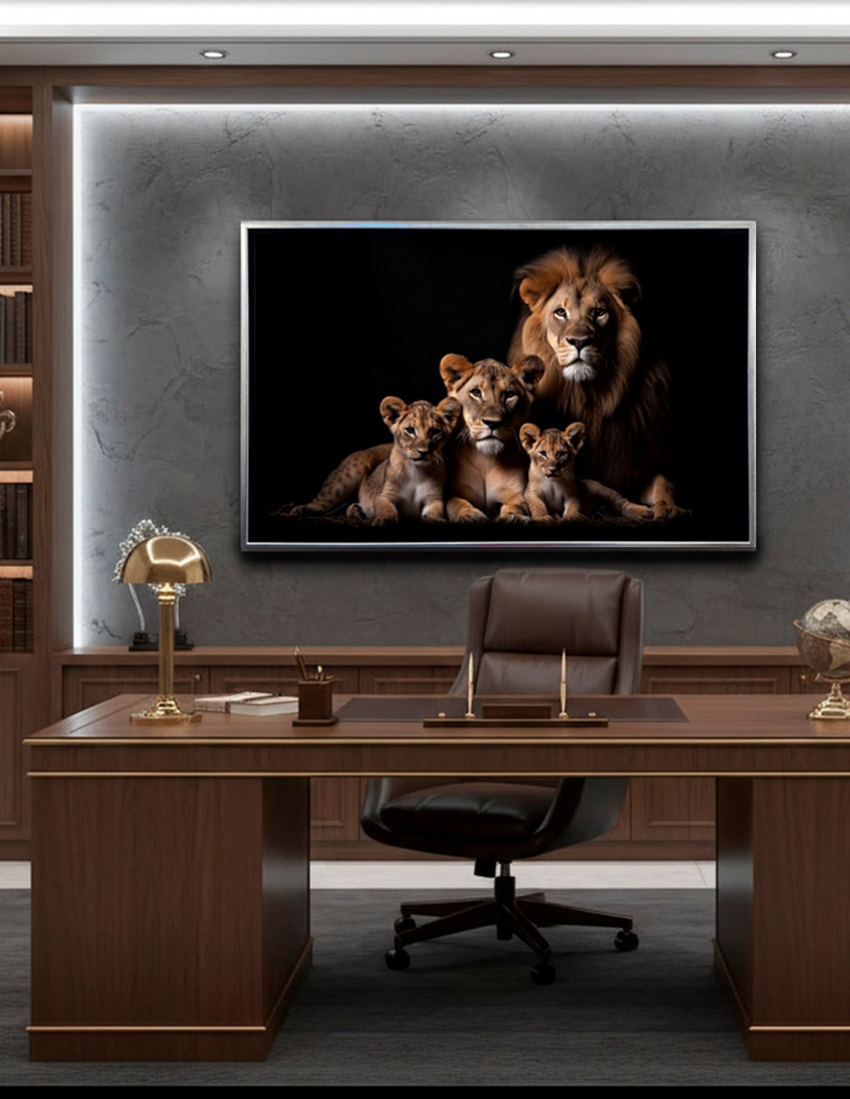Cuadro decorativo leones de la selva calidad técnica impresión sublimacion premium 4