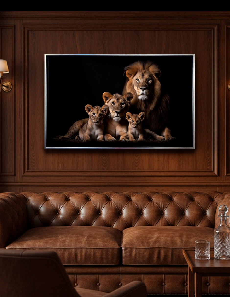 Cuadro decorativo leones de la selva calidad técnica impresión sublimacion premium 6