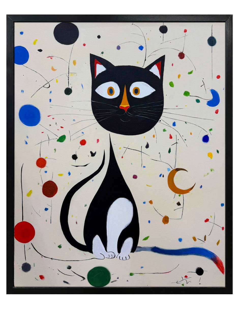 Pintura miau técnica acrílico Pintura miau técnica acrílico
