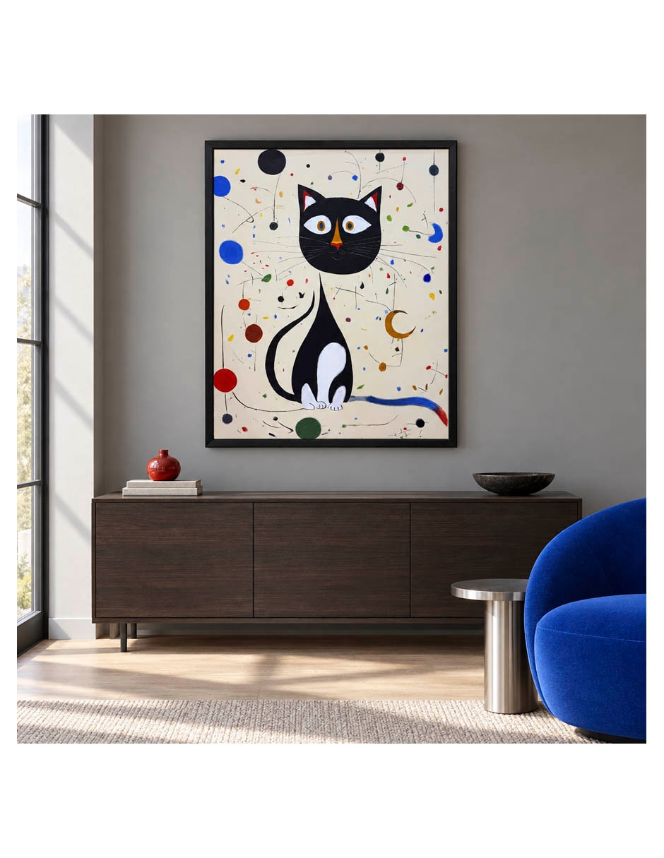 Pintura miau técnica acrílico 2