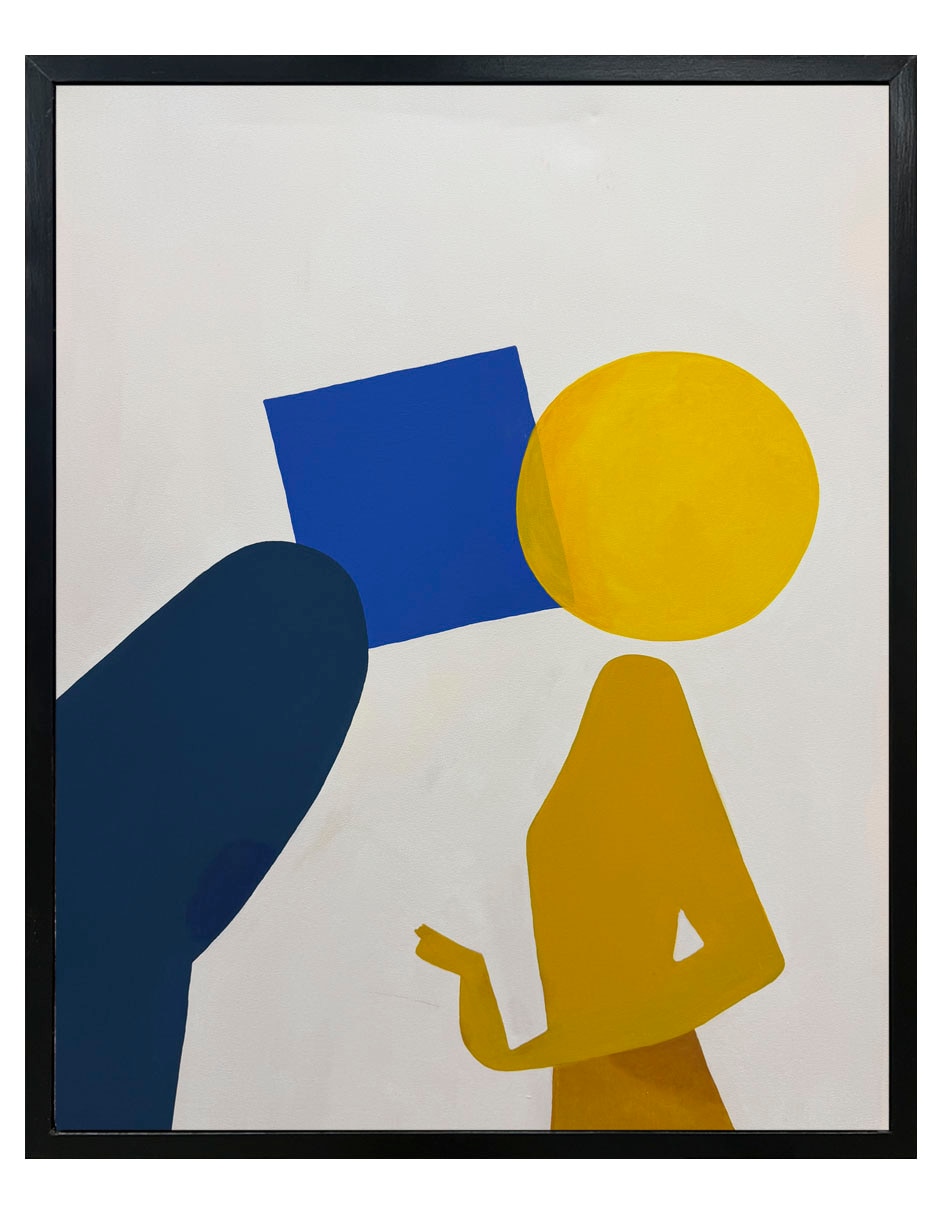 Pintura entre dos formas técnica acrílico