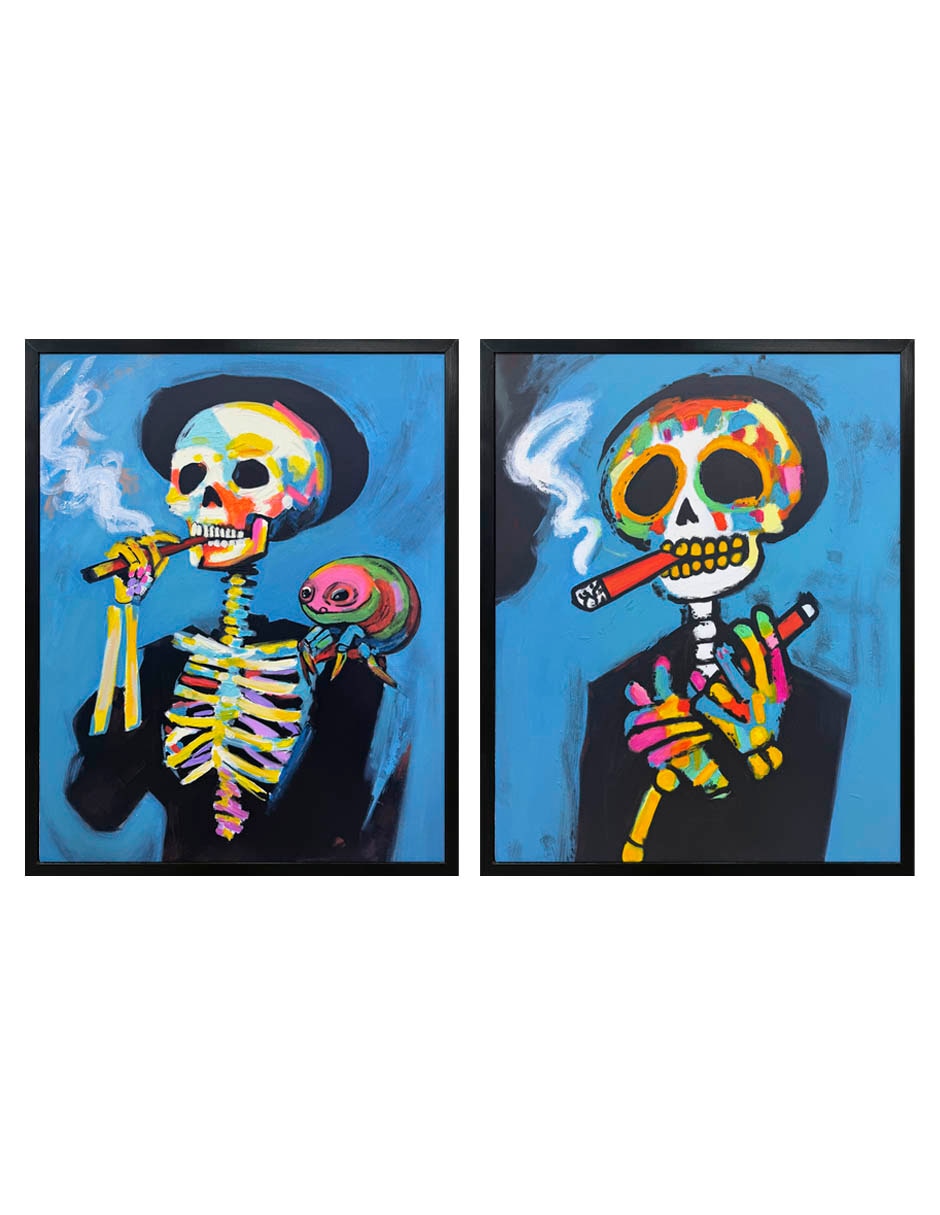 Set pinturas set huesos y humo técnica técnica mixta Set pinturas set huesos y humo técnica técnica mixta