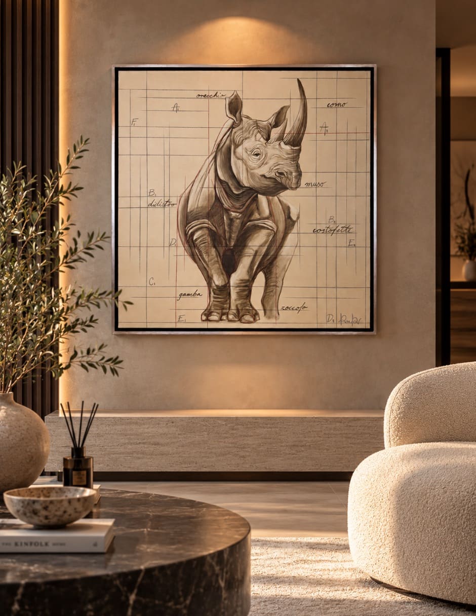 Pintura PINTURA RHINOCEROS técnica Técnica mixta PINTURA RHINOCEROS 2