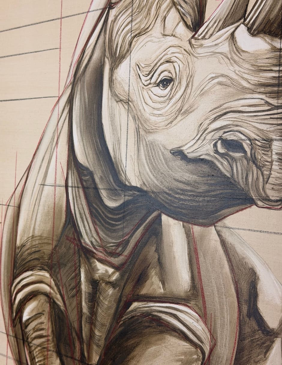 Pintura PINTURA RHINOCEROS técnica Técnica mixta PINTURA RHINOCEROS 4