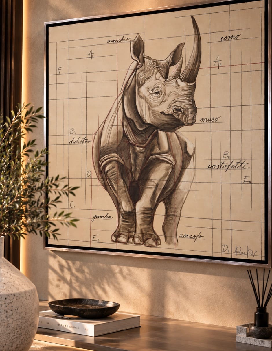 Pintura PINTURA RHINOCEROS técnica Técnica mixta PINTURA RHINOCEROS 6